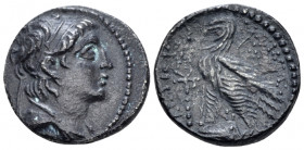 The Seleucid Kings, Antiochus VII Evergetes, 138-129 Tyre Didrachm circa 137-136, AR 20.00 mm., 6.46 g.
Diademed and draped bust r. Rev. Eagle standi...