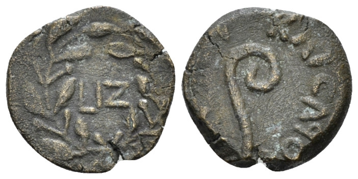 Judaea, Procurators. Pontius Pilate, 26-36 Jerusalem Prutah 30-31, , 
L IZ with...