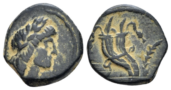 Kings of Nabathaea, Aretas IV, 9 BC-AD 40 Petra Bronze 9 BC - AD 40, Æ 13.00 mm....