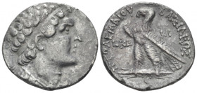 The Ptolemies, Ptolemy VI Philometor. Second reign, 163-145 Alexandria Citium, Tetradrachm 157-156, , 
Diademed head r., wearing aegis around neck. R...