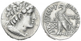 The Ptolemies, Ptolemy Ptolemy XII Neos Dionysos (Auletes), 80-58. Paphos Tetradrachm circa 111, AR 23.40 mm., 14.04 g.
Diademed head of Ptolemy I ri...