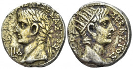 Egypt, Alexandria Tiberius, 14-37 Tetradrachm circa 27-28 (year 14), billon 24.00 mm., 10.85 g.
Laureate head of Tiberius l.; in l. field, LIΔ. Rev. ...