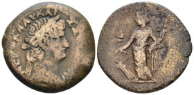 Egypt, Alexandria Nero, 54-68 Hemidrachm circa 67-68 (year 14), Æ 35.00 mm., 16.77 g.
Laureate head r. Rev. Tyche standing, l., with rudder and cornu...