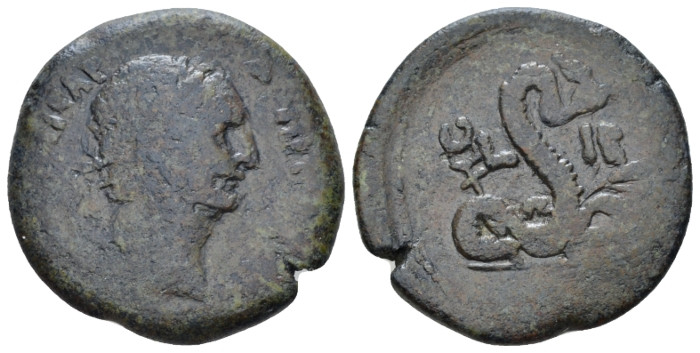 Egypt, Alexandria Domitian, 81-96 Diobol circa 92-93 (year 12), Æ 23.00 mm., 7.7...