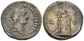Egypt, Alexandria Domitian, 81-96 Hemidrachm circa 93-94 (year 13), Æ 27.00 mm., 15.61 g.
Laureate head r. Rev. Pharos; in field, L-IΓ. RPC 2701. Dat...
