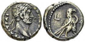 Egypt, Alexandria Hadrian, 117-138 Tetradrachm circa 119-120 (year 4), billon 23.40 mm., 12.95 g.
Laureate bust r., drapery on l. shoulder. Rev. Eagl...