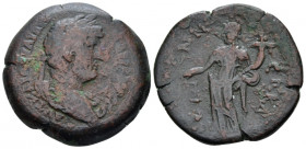 Egypt, Alexandria Hadrian, 117-138 Hemidrachm circa 134-135 (year 19), Æ 29.60 mm., 15.16 g.
Laureate, draped and cuirassed bust r. Rev. L ƐΝΝƐΑΚ·Δ D...