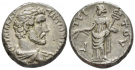 Egypt, Alexandria Antoninus Pius, 138-161 Tetradrachm circa 139-140 (year 3), billon 22.60 mm., 13.77 g.
Bare-headed, draped and cuirassed bust r. Re...