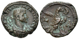 Egypt, Alexandria Aurelian, 270-275 Tetradrachm circa 270 (year 1), billon 20.90 mm., 9.38 g.
Laureate, draped and cuirassed bust r. Rev. Eagle stand...