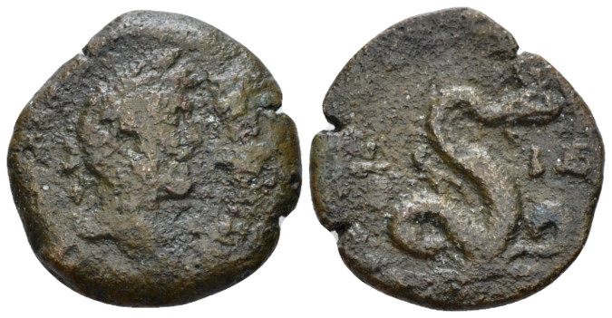 Egypt, Alexandria. Dattari. Antoninus Pius, 138-161 Diobol circa 150-151 (year 1...