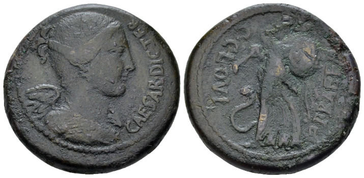 C. Iulius Caesar and C. Clovius. Bronze end 46-early 45, Æ 10.90 mm., 15.06 g.
...