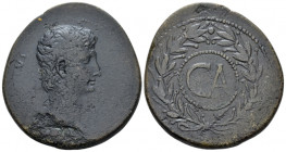 Octavian as Augustus, 27 BC – 14 AD Sestertius Asia Minor. Uncertain. circa 25 BC, Æ 38.00 mm., 22.15 g.
AVGVSTVS Bare head r. Rev. Large C A within ...