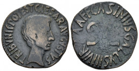 Octavian as Augustus, 27 BC – 14 AD As, C. Asinius Gallus Rome circa 164-167, Æ 26.00 mm., 10.65 g.
CAESAR AVGVSTVS TRIBVNIC POTEST Bare head of Augu...