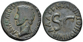 Octavian as Augustus, 27 BC – 14 AD As, M. Salvius Otho Rome circa 7 BC, Æ 27.00 mm., 10.95 g.
CAESAR AVGVST PONT MAX TRIBVNIC POT Bare head l. Rev. ...