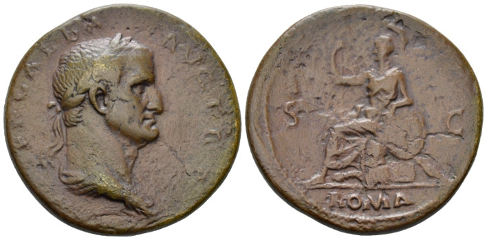 Galba, 68-69 Sestertius Rome 68-69, Æ 35.00 mm., 24.50 g.
Laureate and draped b...