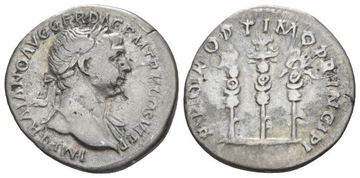 Trajan, 98-117 Denarius Rome circa early 113-summer 114, AR 19.00 mm., 3.21 g.
...