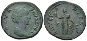 Faustina senior, wife of Antoninus Pius Sestertius After 141, Æ 34.00 mm., 24.93 g.
Faustina senior, wife of Antoninus Pius Sestertius After 141, Æ 3...