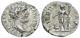 Septimius Severus, 193-211 Denarius circa 194, AR 18.00 mm., 2.06 g.
L SEPT SEV PERT AVG IMP III Laureate head r. Rev. LIBERO PATRI Liber (Bacchus) s...