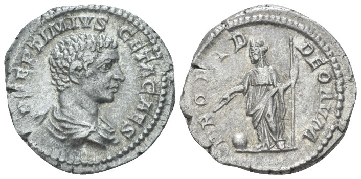 Geta Caesar, 198-209. Denarius circa 203-208, AR 20.70 mm., 3.46 g.
P SEPTIMIVS...