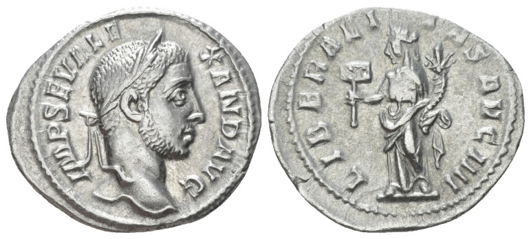 Severus Alexander, 222-235 Denarius Rome circa 228-231, AR 18.00 mm., 2.59 g.
L...