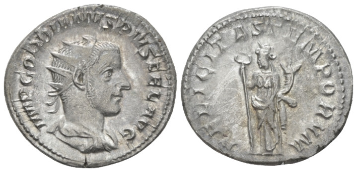 Gordian III, 238-244 Antoninianus Rome circa 243-244, AR 22.00 mm., 5.30 g.
 Ra...