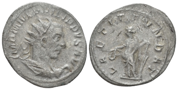 Philip I, 244-249 Antoninianus Rome circa 244-247, AR 22.00 mm., 4.24 g.
Radiat...