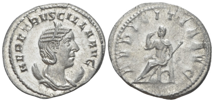 Herennia Etruscilla, wife of Trajan Decius Antoninianus circa 249-251, AR 23.00 ...