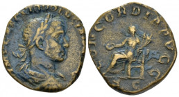 Volusian, 251-253 Sestertius Rome circa 251-253, Æ 27.00 mm., 16.30 g.
Laureate, draped and cuirassed bust r. Rev. Concordia seated l., holding cornu...