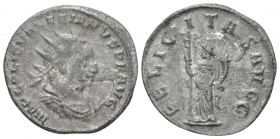 Valerian I, 253-260 Antoninianus Antiochia circa 253-254, AR 21.00 mm., 2.74 g.
 Radiate, draped and cuirassed bust r. Rev. Felicitas standing l., ho...