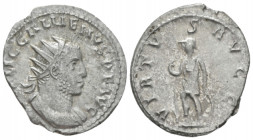 Gallienus, 253-268 Antoninianus Rome circa 254-256, AR 22.00 mm., 3.73 g.
 Radiate and draped bust r. Rev. Mars standing l., holding spear and shield...