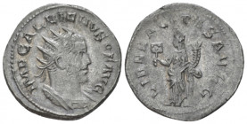 Gallienus, 253-268 Antoninianus Rome circa 254-255, billon 21.00 mm., 3.38 g.
Radiate and cuirassed bust r. Rev. Liberalitas standing facing, head l....
