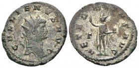 Gallienus, 253-268 Antoninianus Rome circa 265-267, billon 24.00 mm., 4.94 g.
Radiate head r. Rev. Sol standing facing, head l., raising his r. hand ...