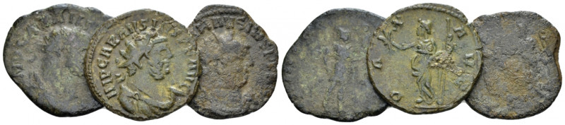 Carausius, 287-293 Lot of 3 Æ3 circa 287-293, Æ 23.00 mm., 10.10 g.
Lot of 3 Æ3...