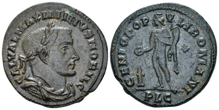 Maximinus II caesar, 305-307 Follis Lugdunum circa 305-307, Æ 27.00 mm., 10.34 g...