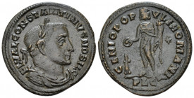 Constantine I caesar, 306-307 Follis Lugdunum circa 306-307, Æ 28.00 mm., 10.68 g.
 Laureate, draped and cuirassed bust r. Rev. Genius standing l., h...