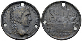 Valentinian III, 425-455 Contorniate IV cent., Æ 38.00 mm., 23.92 g.
ALEXANDER MA-GNVS MACEDON Bust of Alexander the Great wearing lion's skin. Rev. ...