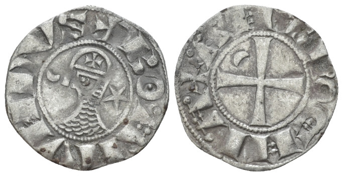 Antioch, Crusader States. Bohémond III, 1163-1201 Denier circa 1163-1201, billon...