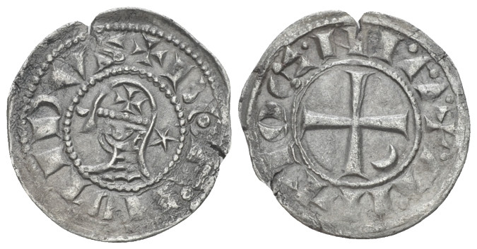 Antioch, Crusader States. Bohémond III, 1163-1201 Denier circa 1163-1201, billon...