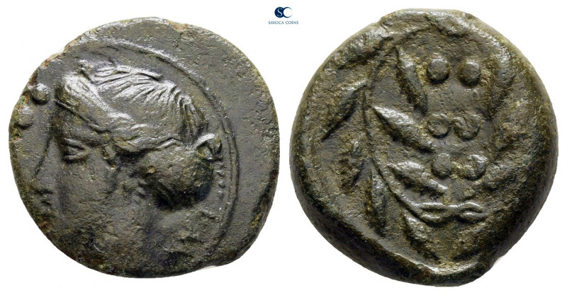 Sicily. Himera circa 415-409 BC. 
Bronze Æ

15 mm, 2,84 g



very fine
