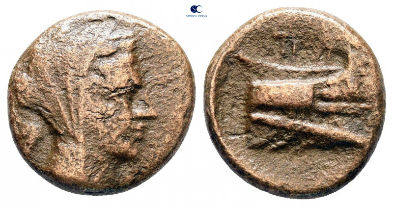Sicily. Panormos circa 208-180 BC. 
Bronze Æ

12 mm, 2,05 g



nearly ver...