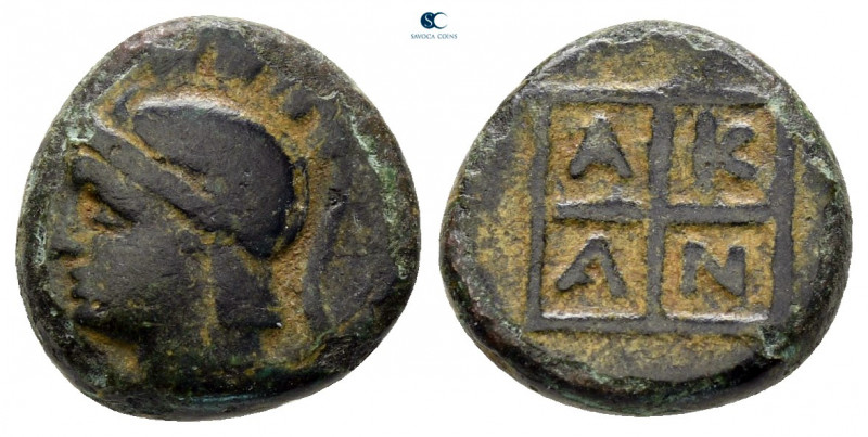 Macedon. Akanthos circa 400-300 BC. 
Bronze Æ

11 mm, 2,12 g



nearly ve...