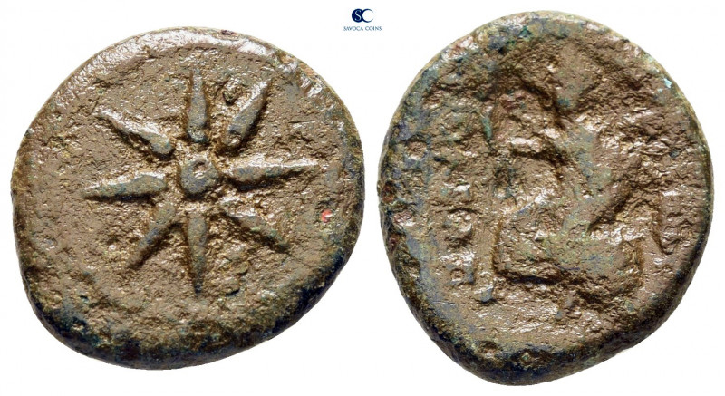 Macedon. Uranopolis circa 300 BC. 
Bronze Æ

15 mm, 2,88 g



nearly very...