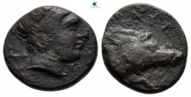 Kings of Macedon. Uncertain mint. Pausanias 395-393 BC. Bronze Æ
