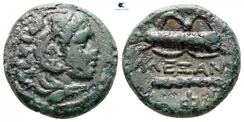 Kings of Macedon. Uncertain mint. Alexander III "the Great" 336-323 BC. 
Bronze...