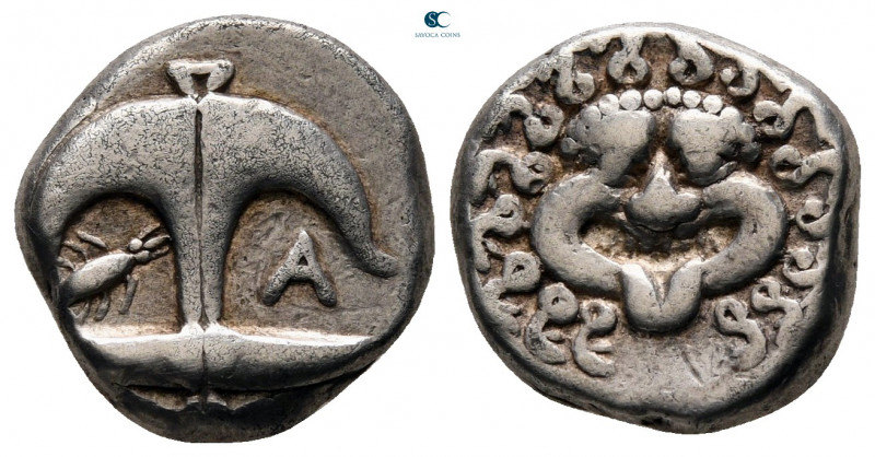 Thrace. Apollonia Pontica circa 480-450 BC. 
Drachm AR

12 mm, 3,27 g



...