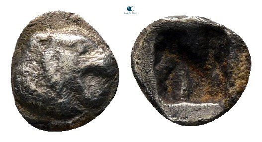 Western Asia Minor. Uncertain mint circa 500-450 BC. 
Tetartemorion AR

3 mm,...