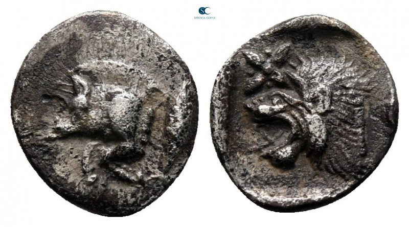 Mysia. Kyzikos circa 525-475 BC. 
Hemiobol AR

8 mm, 0,36 g



very fine