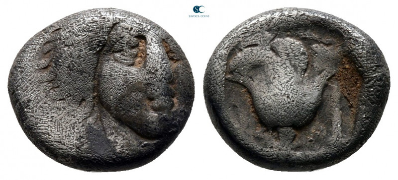 Islands off Caria. Rhodos circa 408-390 BC. 
Hemidrachm AR

10 mm, 1,83 g

...