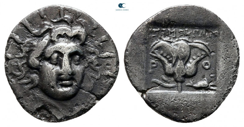 Islands off Caria. Rhodos circa 177-88 BC. 
Plinthophoric Hemidrachm AR

12 m...