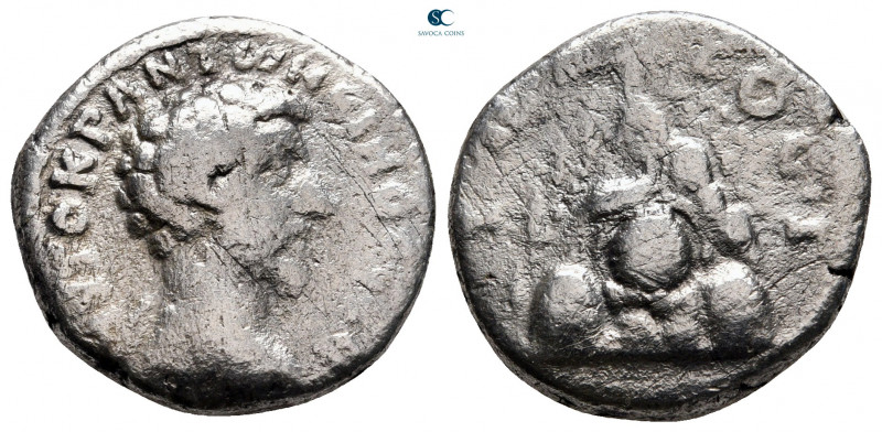 Cappadocia. Caesarea - Eusebeia. Marcus Aurelius AD 161-180. 
Didrachm AR

21...